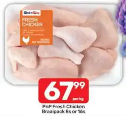 Pick n Pay PnP Fresh Chicken Braaipack 8s or 16s offer