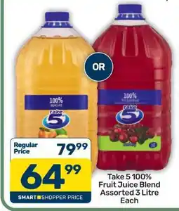 Pick n Pay Take 5 100% Fruit Juice Blend Assorted 3 Litre Each offer