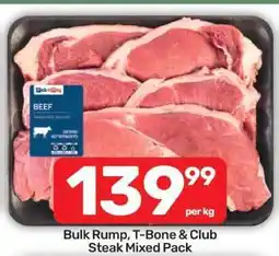 Pick n Pay Bulk Rump, T-Bone & Club Steak Mixed Pack offer
