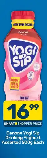 Pick n Pay Danone Yogi Sip Drinking Yoghurt Assorted 500g Each offer