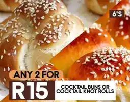 Take 'n Pay Cocktail buns or cocktail knot rolls offer