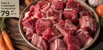 Class A Cubed Beef Forequarter