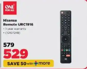 HiFi Corp Hisense Remote URC1916 offer