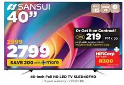 HiFi Corp SANSUI 40-inch Full HD LED TV SLED40FHD offer