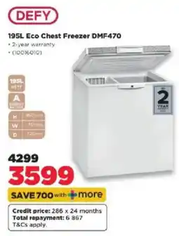 HiFi Corp DEFY 195L Eco Chest Freezer DMF470 offer