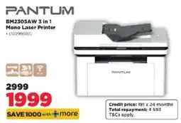 HiFi Corp PANTUM BM2305AW 3 in 1 Mono Laser Printer offer