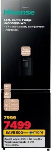 HiFi Corp Hisense 347L Combi Fridge offer
