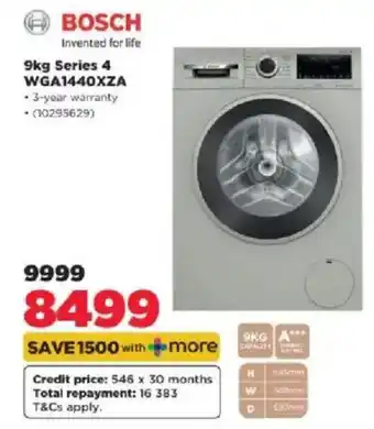 HiFi Corp BOSCH 9kg Series 4 WGA1440XZA offer