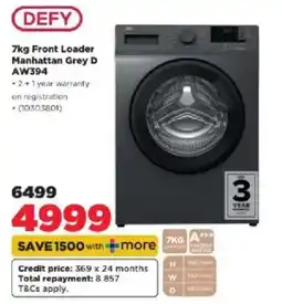 HiFi Corp DEFY 7kg Front Loader Manhattan Grey D AW394 offer
