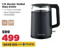 HiFi Corp 1.7L Double Walled Glass Kettle Russell Hobbs offer