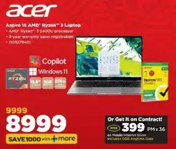 HiFi Corp Acer Aspire 15 AMD Ryzen 3 Laptop offer