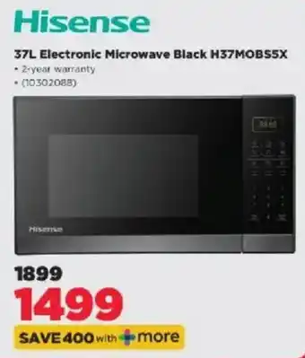 Hisense 37L Electronic Microwave Black