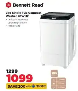 HiFi Corp Bennett Read 7kg Single Tub Compact Washer JCW112 offer
