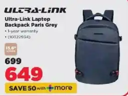 HiFi Corp Ultra-Link Laptop Backpack Paris Grey offer