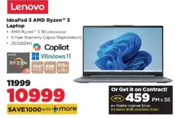 HiFi Corp Lenovo IdeaPad 3 AMD Ryzen 3 Laptop offer