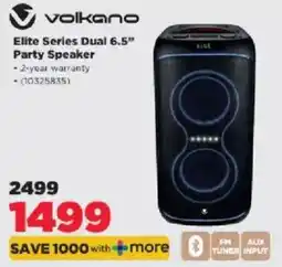 HiFi Corp Volkano Elite Series Dual 6.5" Party Speaker offer