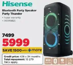 HiFi Corp Hisense Bluetooth Party Speaker Party Thunder offer