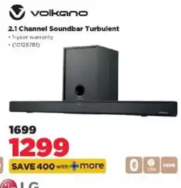 HiFi Corp Volkano 2.1 Channel Soundbar Turbulent offer