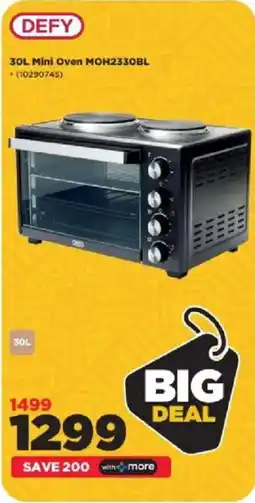 HiFi Corp DEFY 30L Mini Oven MOH2330BL offer