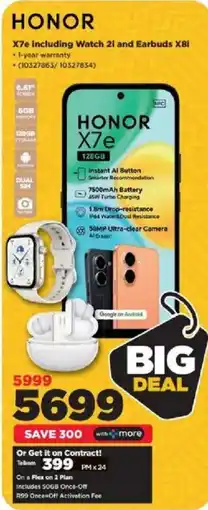 HiFi Corp HONOR X7e including Watch 2i and Earbuds X8i offer