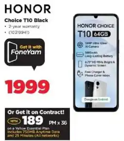 HiFi Corp HONOR Choice T10 Black offer
