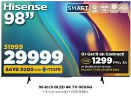 HiFi Corp Hisense 98" QLED 4K TV-98Q6Q offer