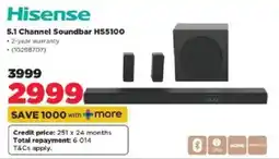 HiFi Corp Hisense 5.1 Channel Soundbar HS5100 offer