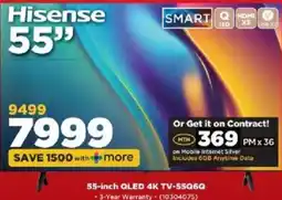 HiFi Corp Hisense 55" 55-inch QLED 4K TV-55Q6Q offer