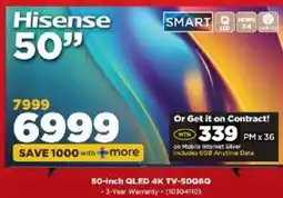 HiFi Corp Hisense 50-inch QLED 4K TV-50Q6Q offer