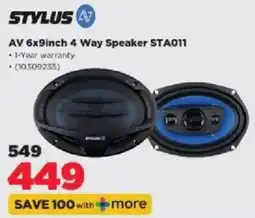 HiFi Corp STYLUS AV 6x9inch 4 Way Speaker STA011 offer