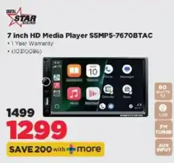 HiFi Corp Digital Star Sound 7 inch HD Media Player SSMP5-7670BTAC offer