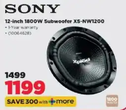 HiFi Corp SONY 12-inch 1800W Subwoofer XS-NW1200 offer