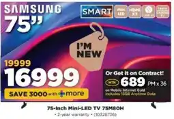 HiFi Corp Samsung 75" Mini-LED TV offer