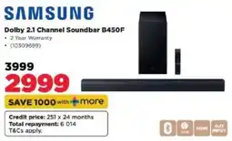 HiFi Corp Samsung Dolby 2.1 Channel Soundbar B450F offer