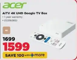 HiFi Corp Acer AiTV 4K UHD Google TV Box offer