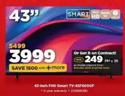 HiFi Corp 43-Inch FHD Smart TV-43F6000F offer