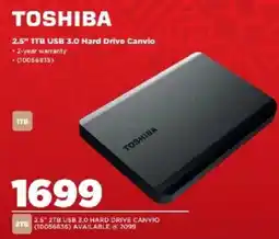 HiFi Corp TOSHIBA 2.5" 1TB USB 3.0 Hard Drive Canvio offer