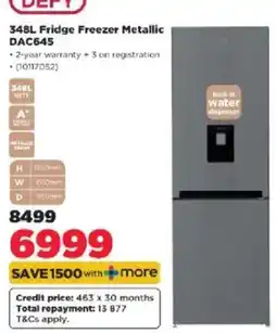 HiFi Corp DEFT 348L Fridge Freezer Metallic offer