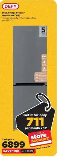 HiFi Corp DEFY Fridge Freezer Metallic DAC622 offer