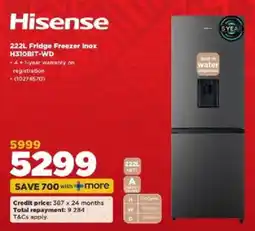 HiFi Corp Hisense Fridge Freezer Inox offer