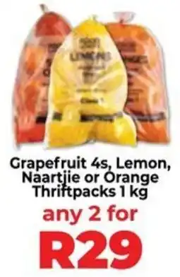 Food Lover's Market Grapefruit 4s, Lemon, Naartjie or Orange Thriftpacks offer