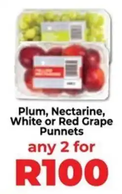 Food Lover's Market Plum, Nectarine, White or Red Grape Punnets offer