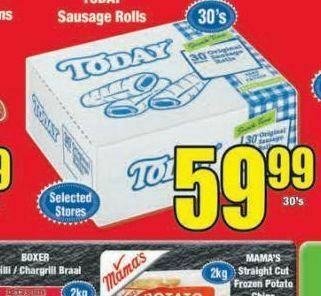 Boxer Today sausage rolls offer