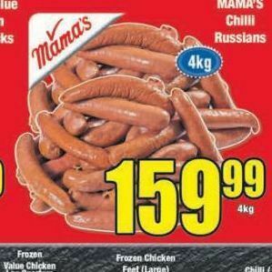 Boxer Mama's chilli russians offer