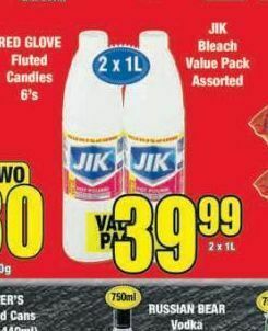 Boxer Jik bleach offer
