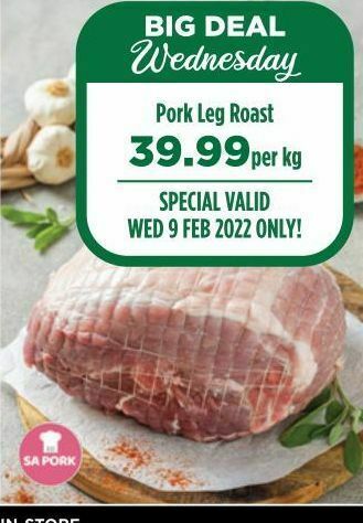 Food Lover's Market Pork leg offer