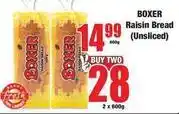 Boxer Boxer - raisin bread offer