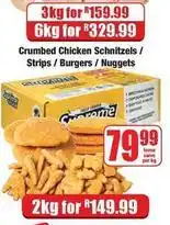 Boxer Supreme - crumbed chicken schnitzels / strips / burgers / nuggets offer