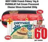 Boxer Parmalat - french polony 1kg & full cream processed cheese slices assorted 200g offer