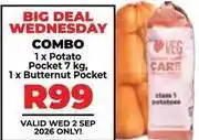 Food Lover's Market Potato pocket 7 kg, butternut pocket offer